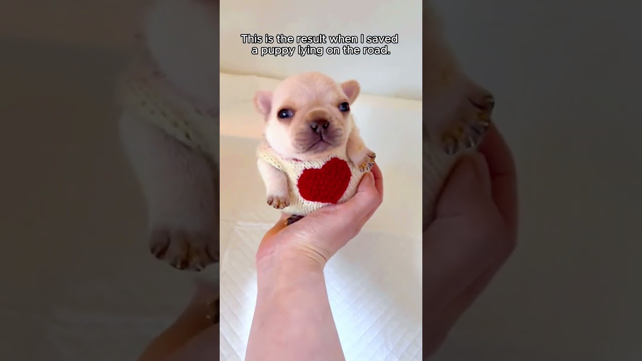 Rescue a puppy abandoned on the road